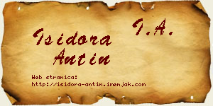 Isidora Antin vizit kartica
